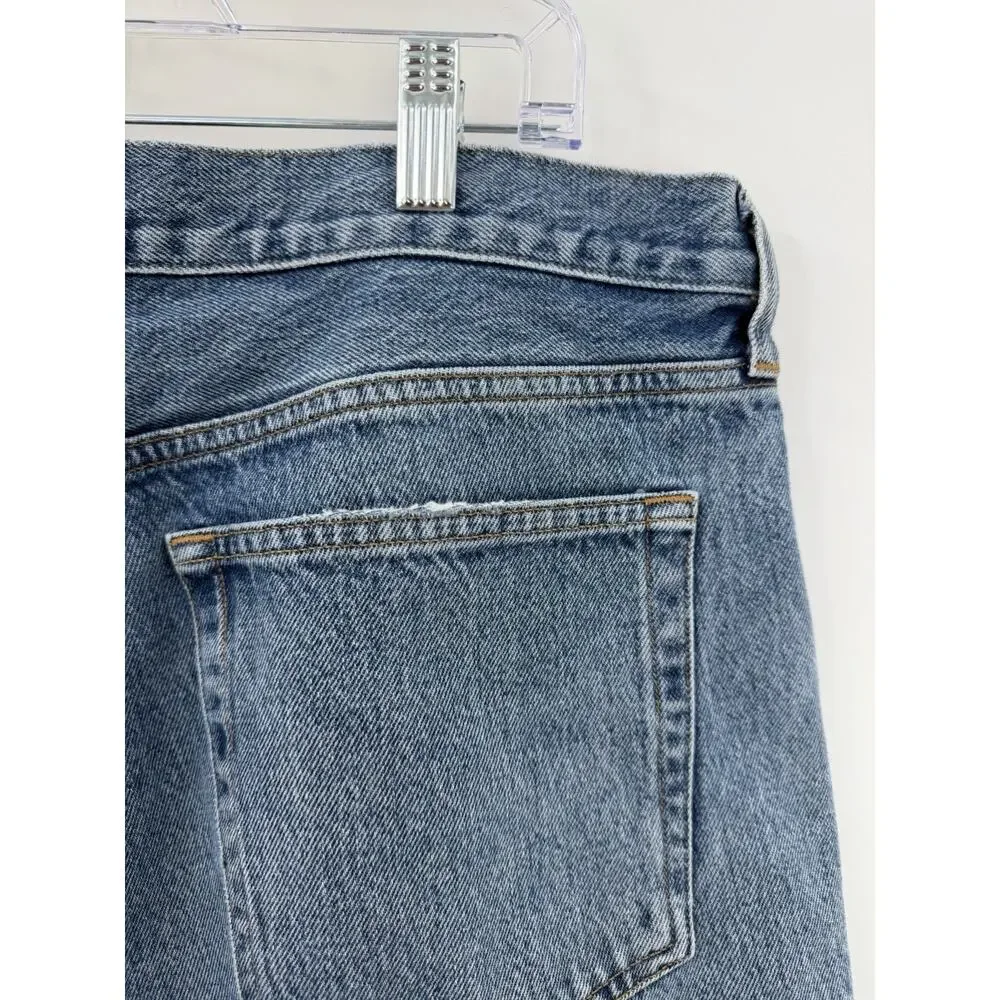 AGOLDE Women’s Parker Long Cotton Denim Shorts Cut Offs Anthropologie Size 31